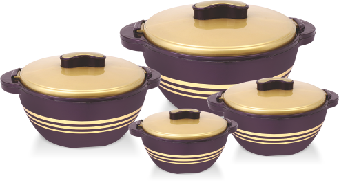 Royal Amethyst Insulated Plastic Casserole Set