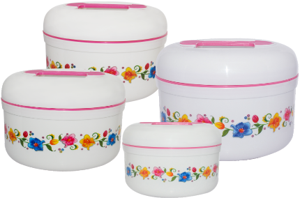 Pink Flora Fresh Insulated Casserole Set