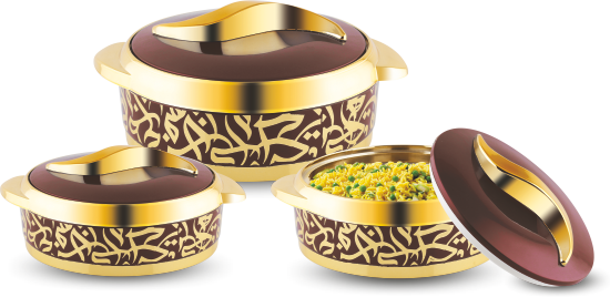 Script Insulated Plastic Casserole Set