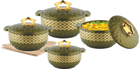 Olive Gold Insulated Casserole Set