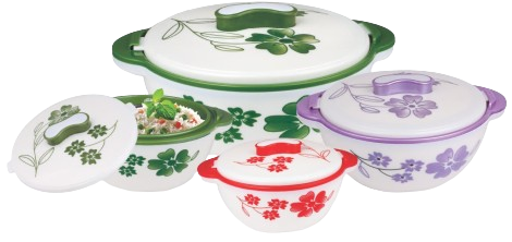 Flora Trio Insulated Plastic Casserole Set