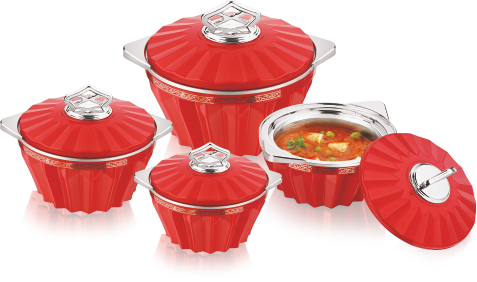 Ruby Crown Insulated Plastic Casserole Set