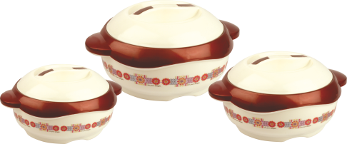 Classic Bloom Insulated Plastic Casserole Set